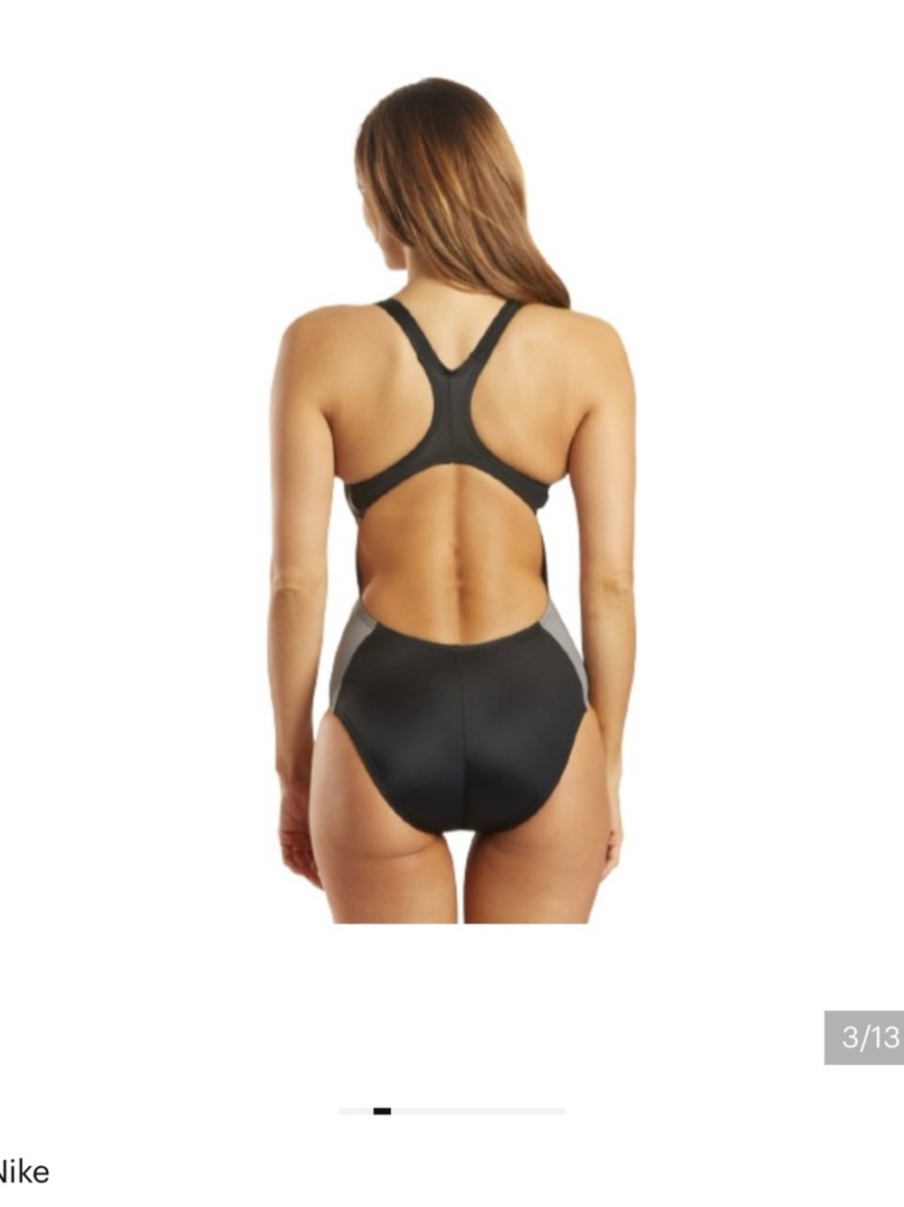 Nike Color Surge Powerback One
Piece Swimsuit size medium black/gray - Picture 5 of 5